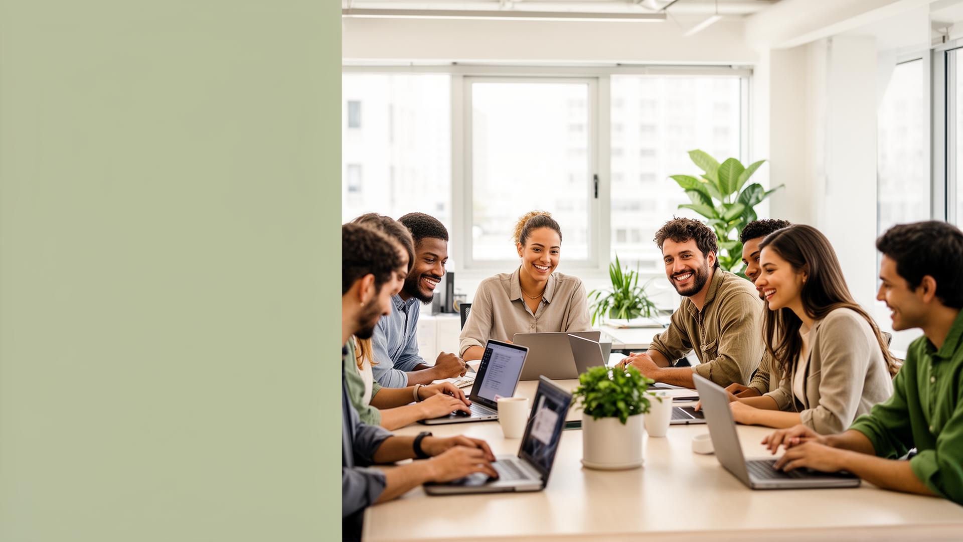 Equipe diversa em reunião de trabalho